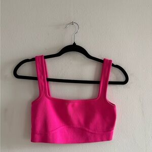Zara hot pink crop top
